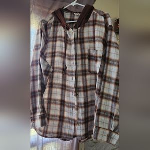 Womens Easel hooded flannel